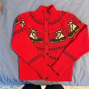 Women's Signature Cotton Fisherman Sweater, Short Cardigan Fair Isle XS